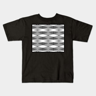 Abstract geometric pattern - black and white. Kids T-Shirt